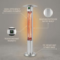 Infrared Patio Heater, Electric Patio Heater for Indoor/Outdoor Use, 1500 W (Silver)