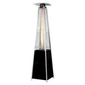 48,000 BTU Steel Propane Standing Pyramid Patio Heater with Wheels Ideal for Backyard Balcony 6-8 People