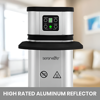 Infrared Patio Heater, Electric Patio Heater for Indoor/Outdoor Use, 1500 W (Silver)