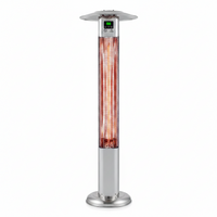 Infrared Patio Heater, Electric Patio Heater for Indoor/Outdoor Use, 1500 W (Silver)