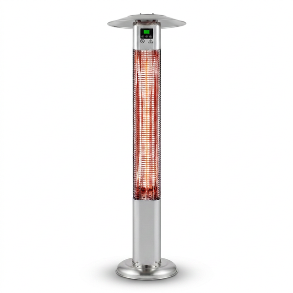 Infrared Patio Heater, Electric Patio Heater for Indoor/Outdoor Use, 1500 W (Silver)